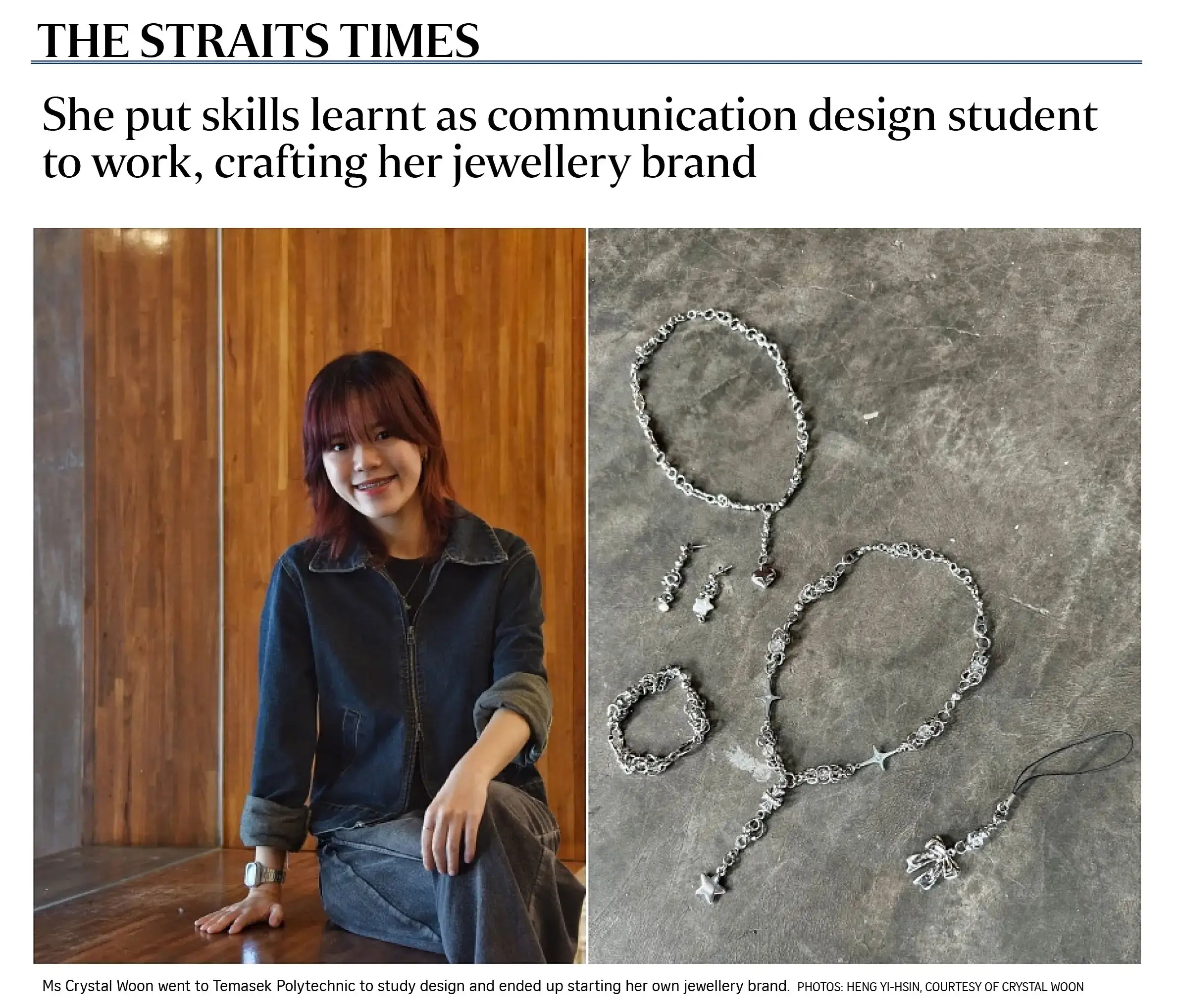 She put skills learnt as communication design student to work, crafting her jewellery brand 