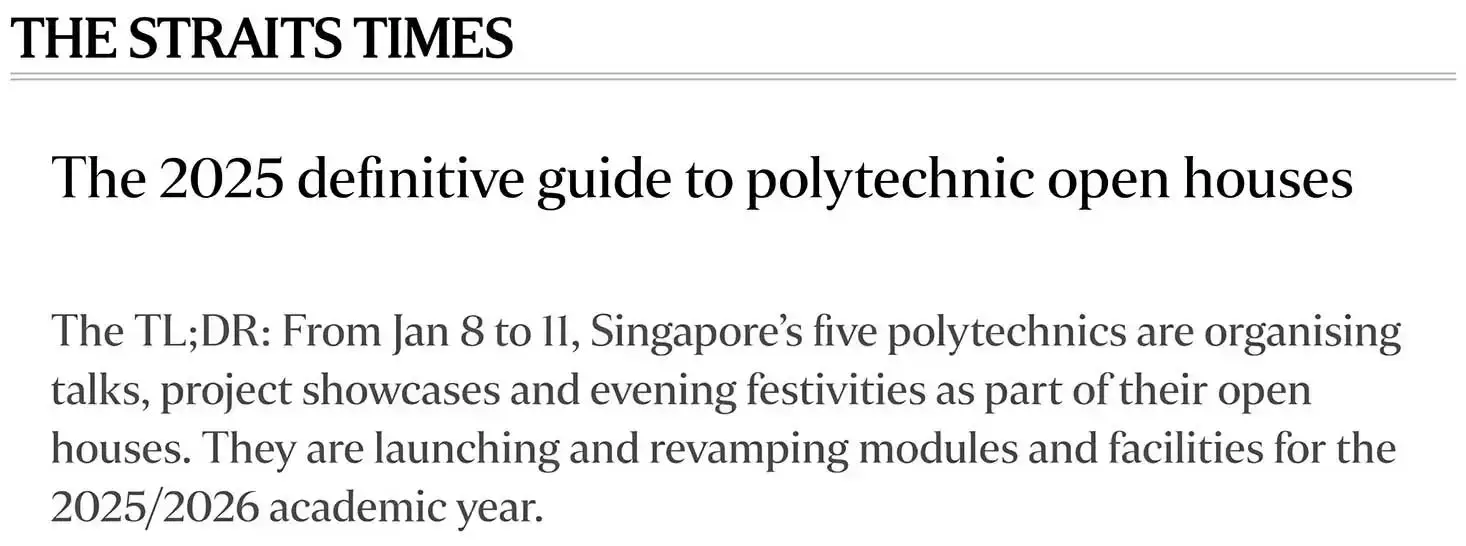 2025 Definitive guide to polytechnic open houses