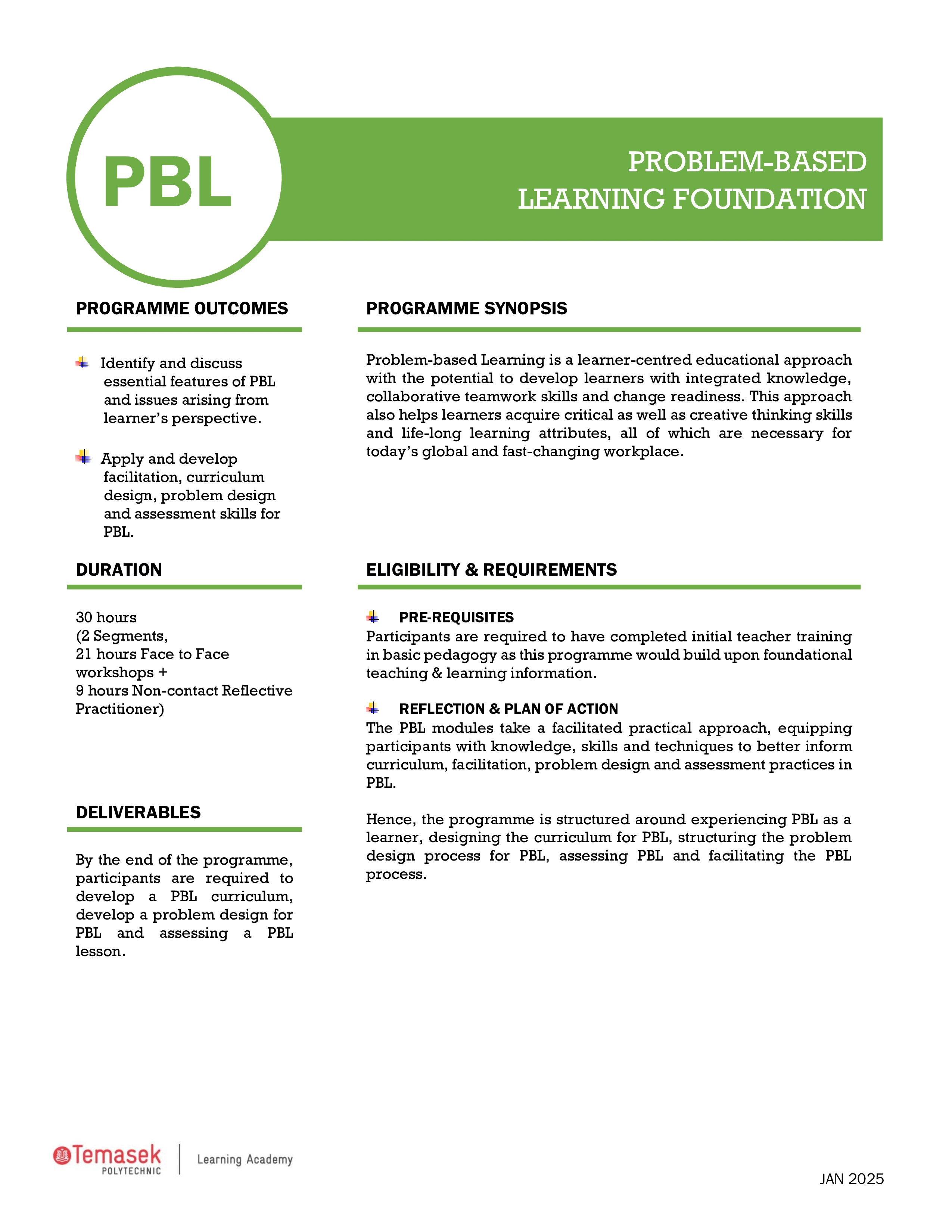 PBL brochure