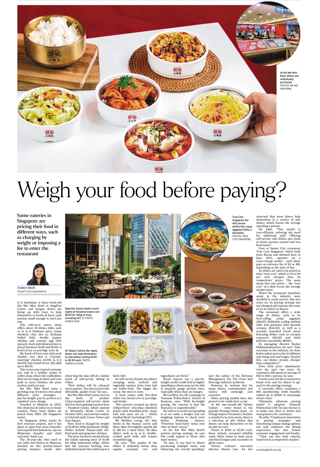 Weigh your food before paying?